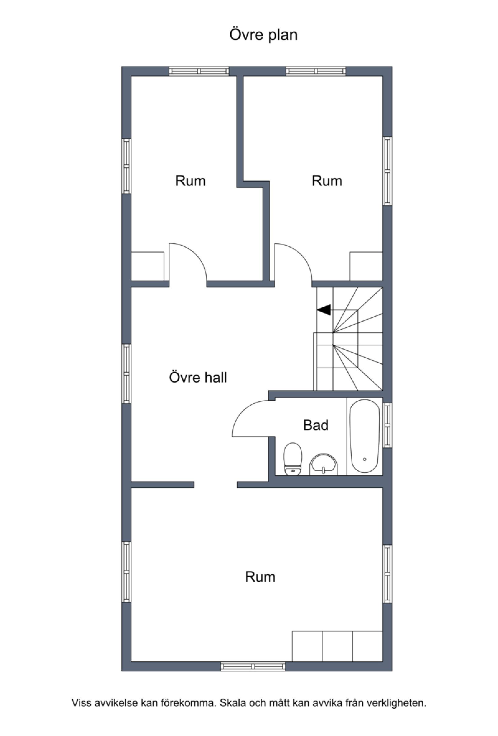Planritning övre planet