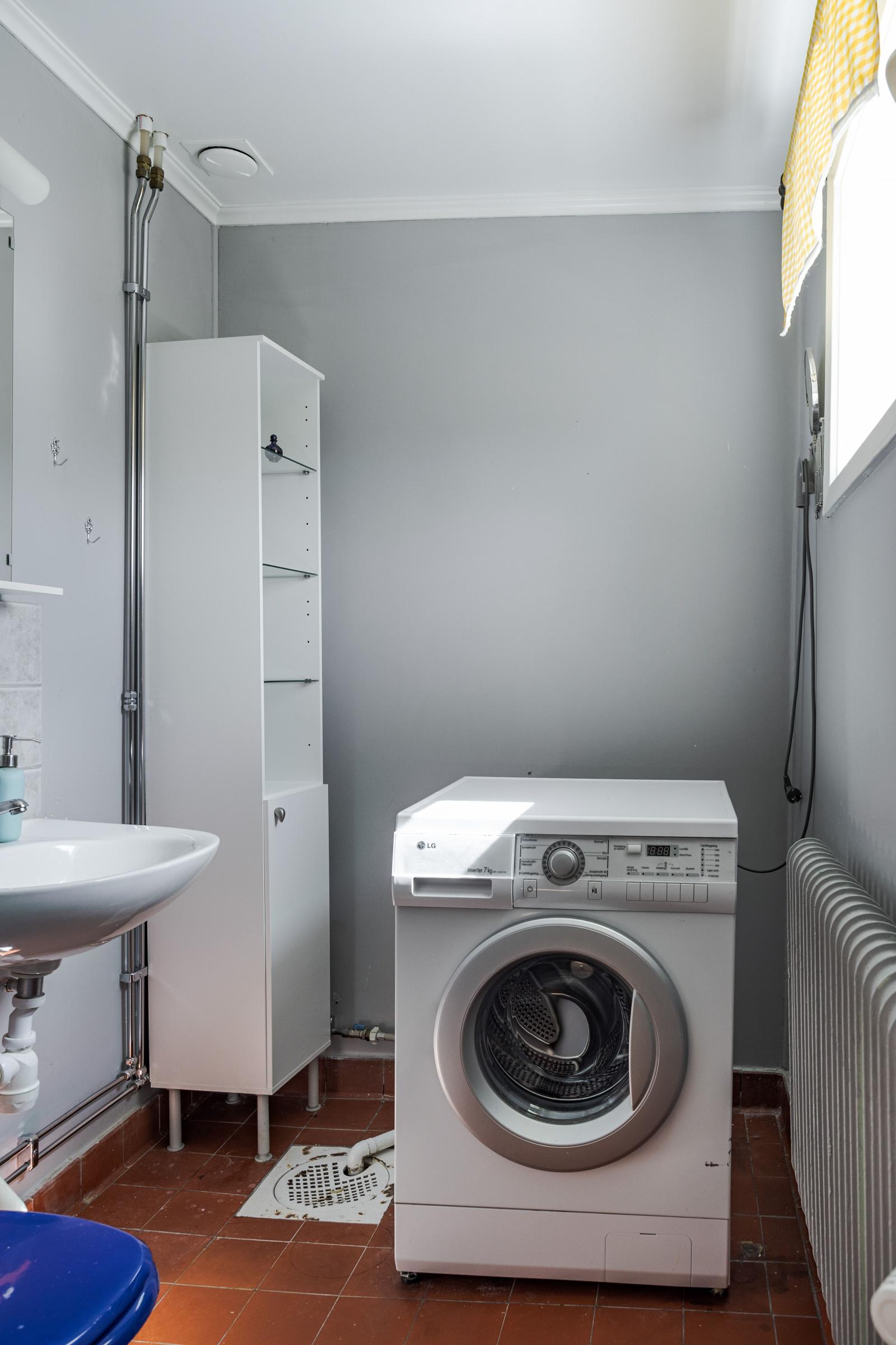 Wc med tvättmaskin