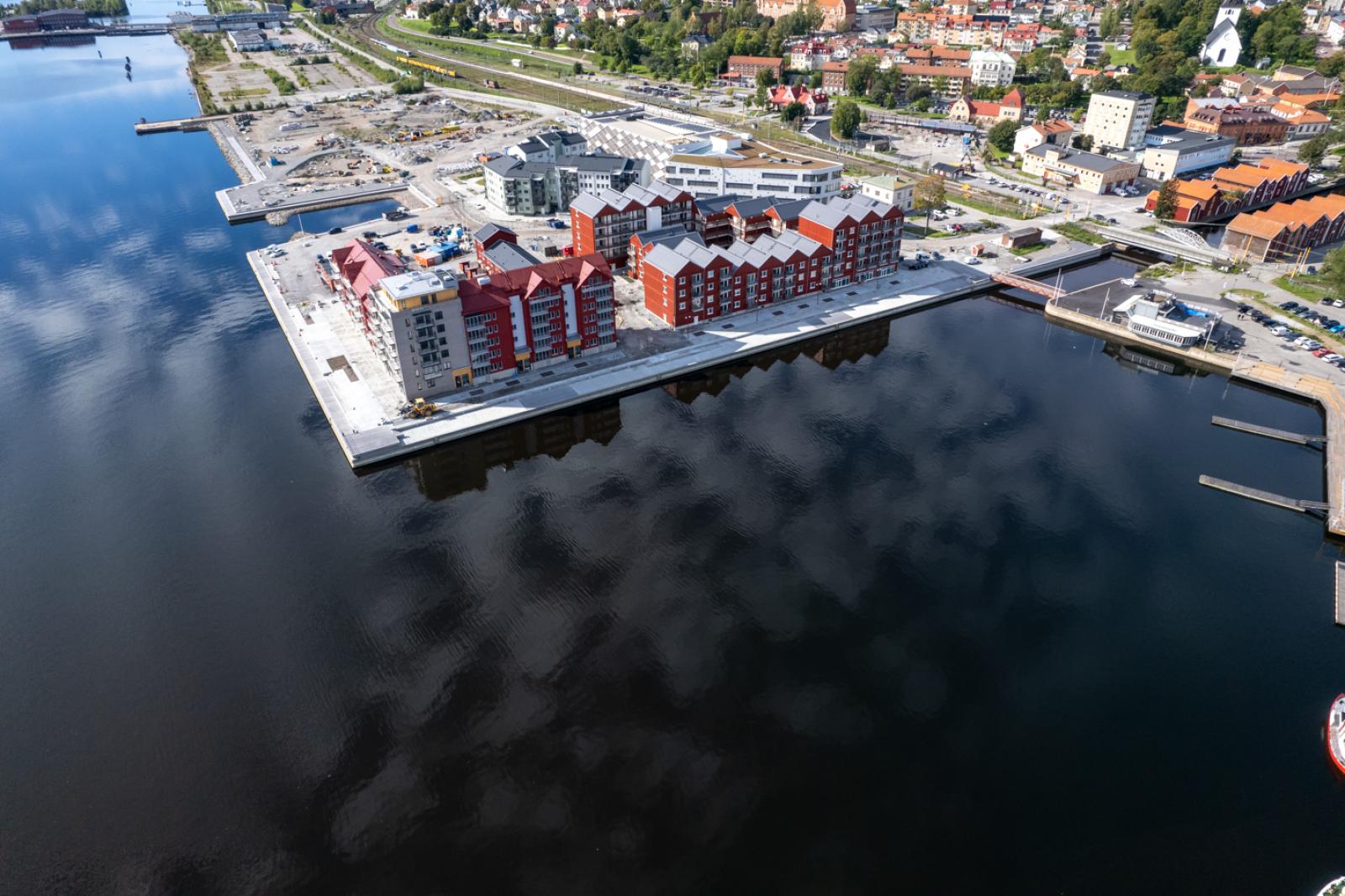 Flygfoto över området