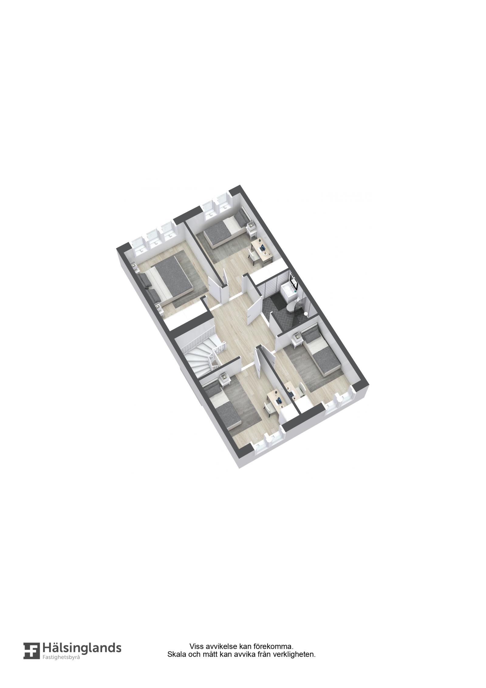 Timmergläntan 3D övre plan