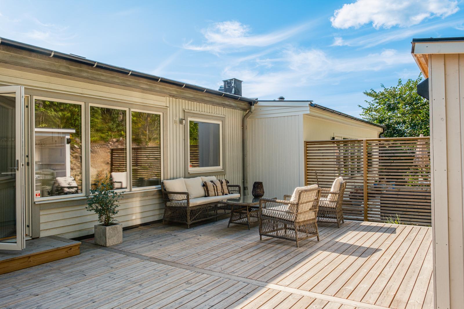 Terrass/uteplats med sol hela dagen