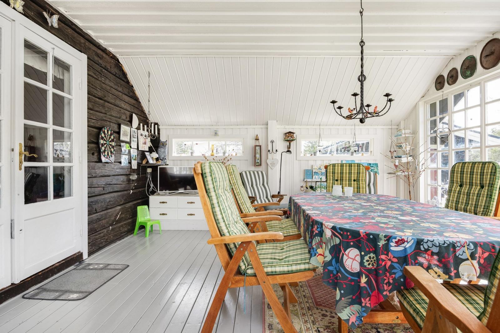 Glasade verandan
