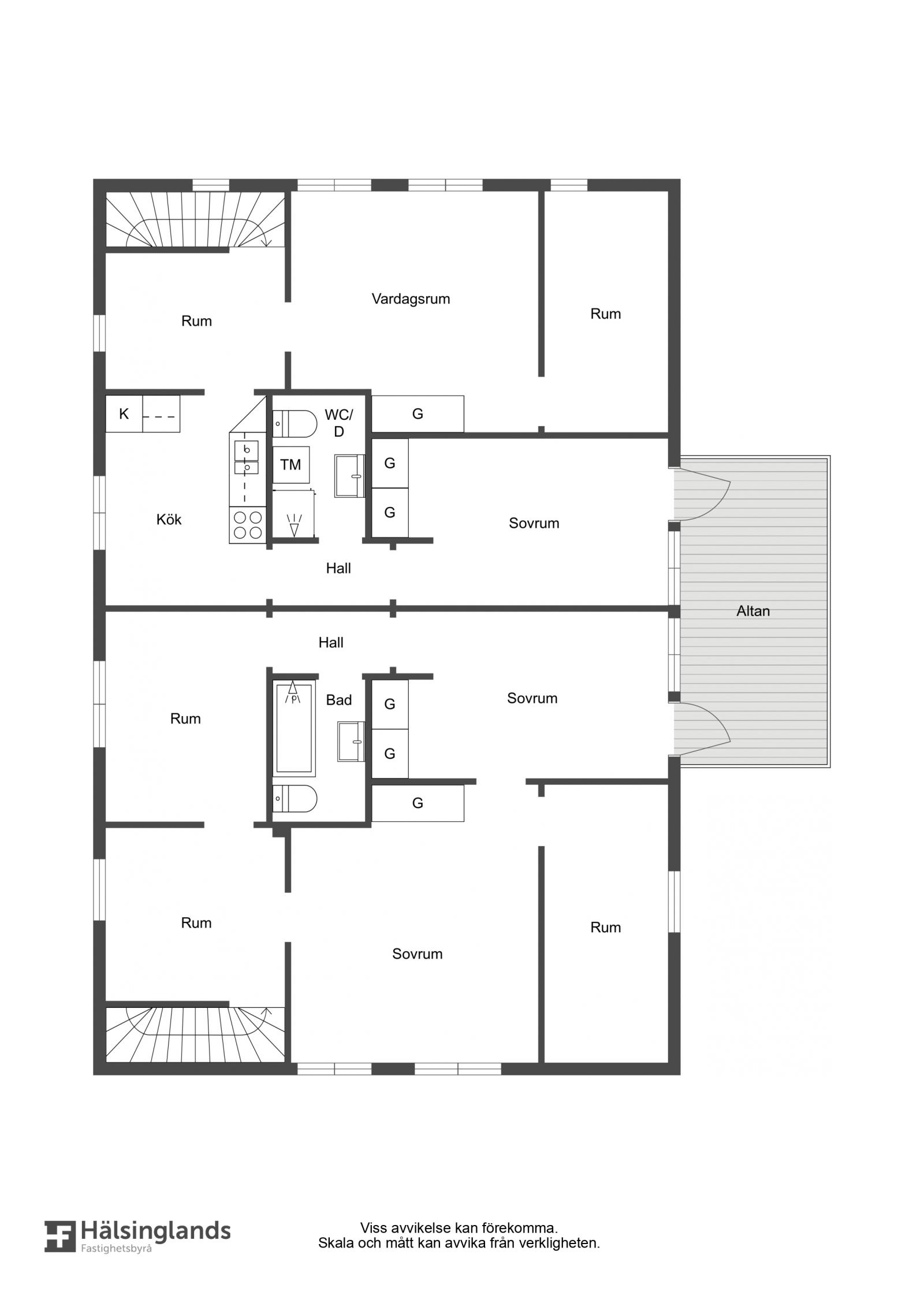 Floorplan letterhead - Tullvägen 9A+B - Våning 2 - 2D Floor Plan