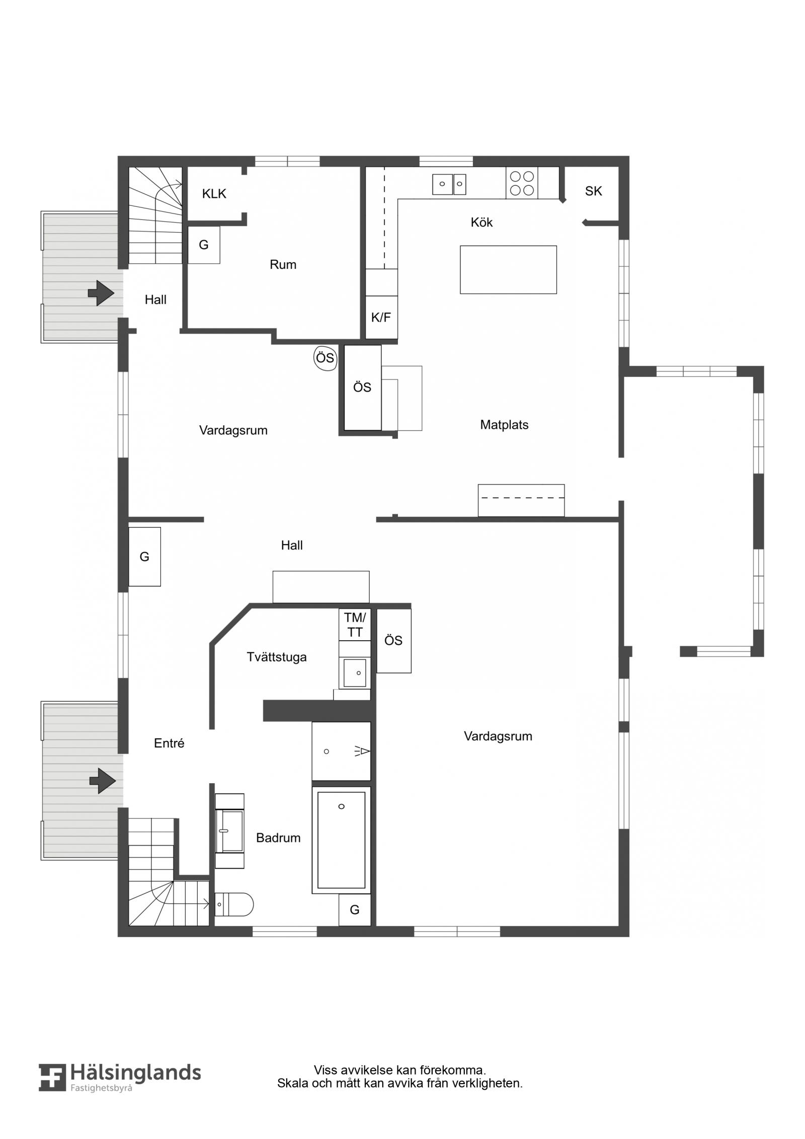 Floorplan letterhead - Tullvägen 9A+B - Våning 1 - 2D Floor Plan