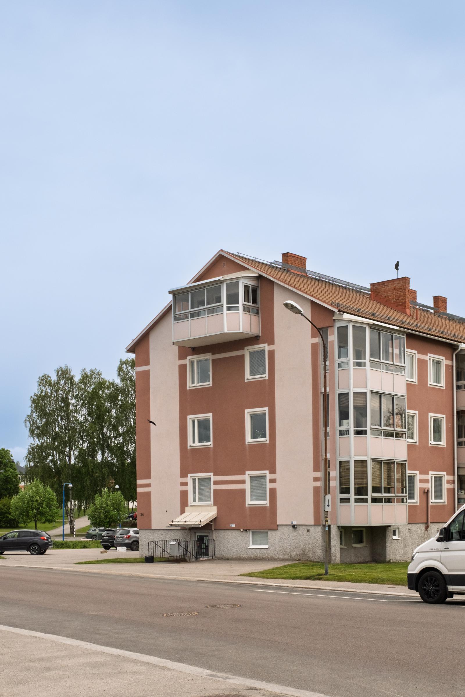 Balkongen högst upp på gaveln