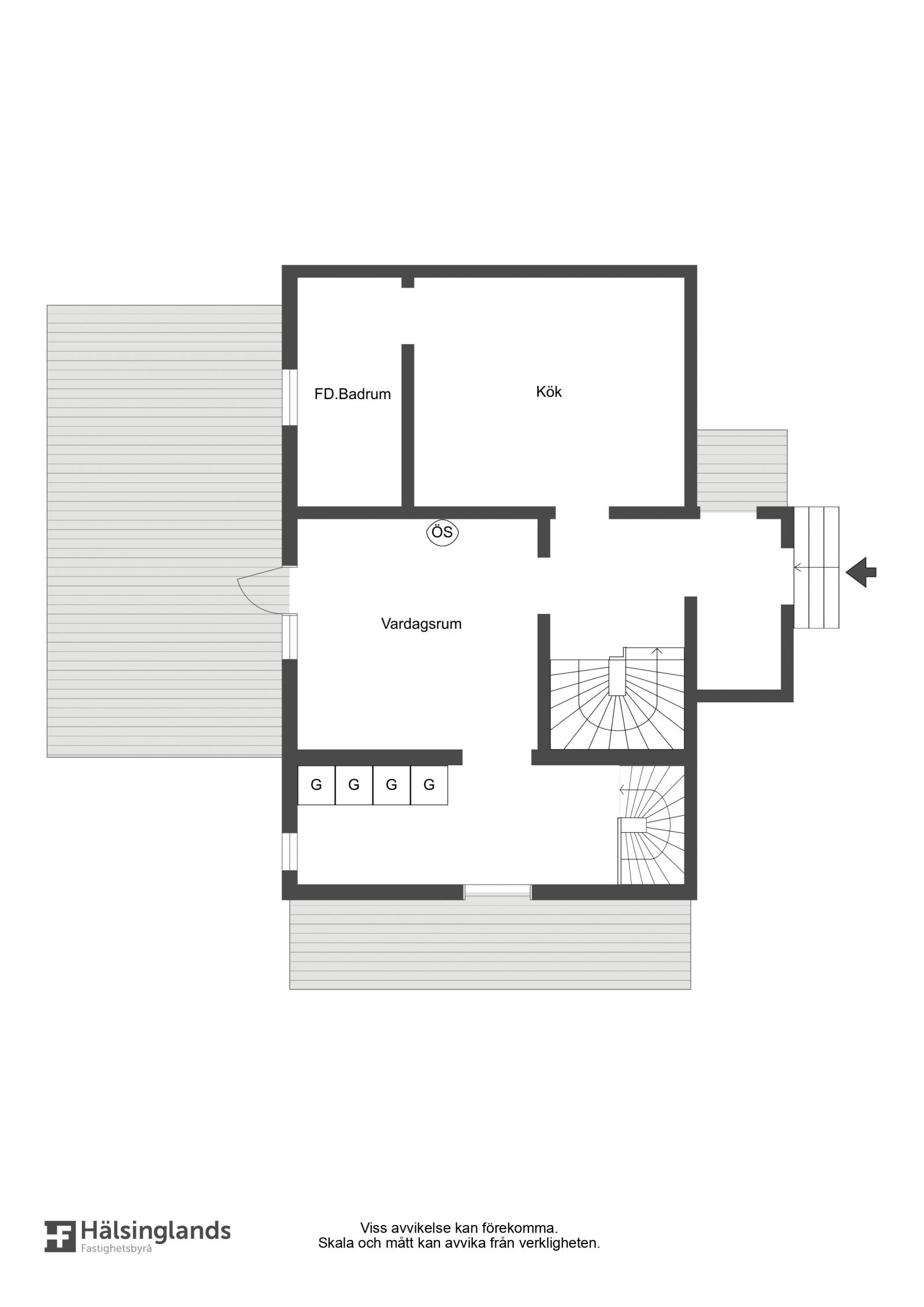 Floorplan letterhead - Norra Långgatan 5 - Våning 1 - 2D Floor Plan
