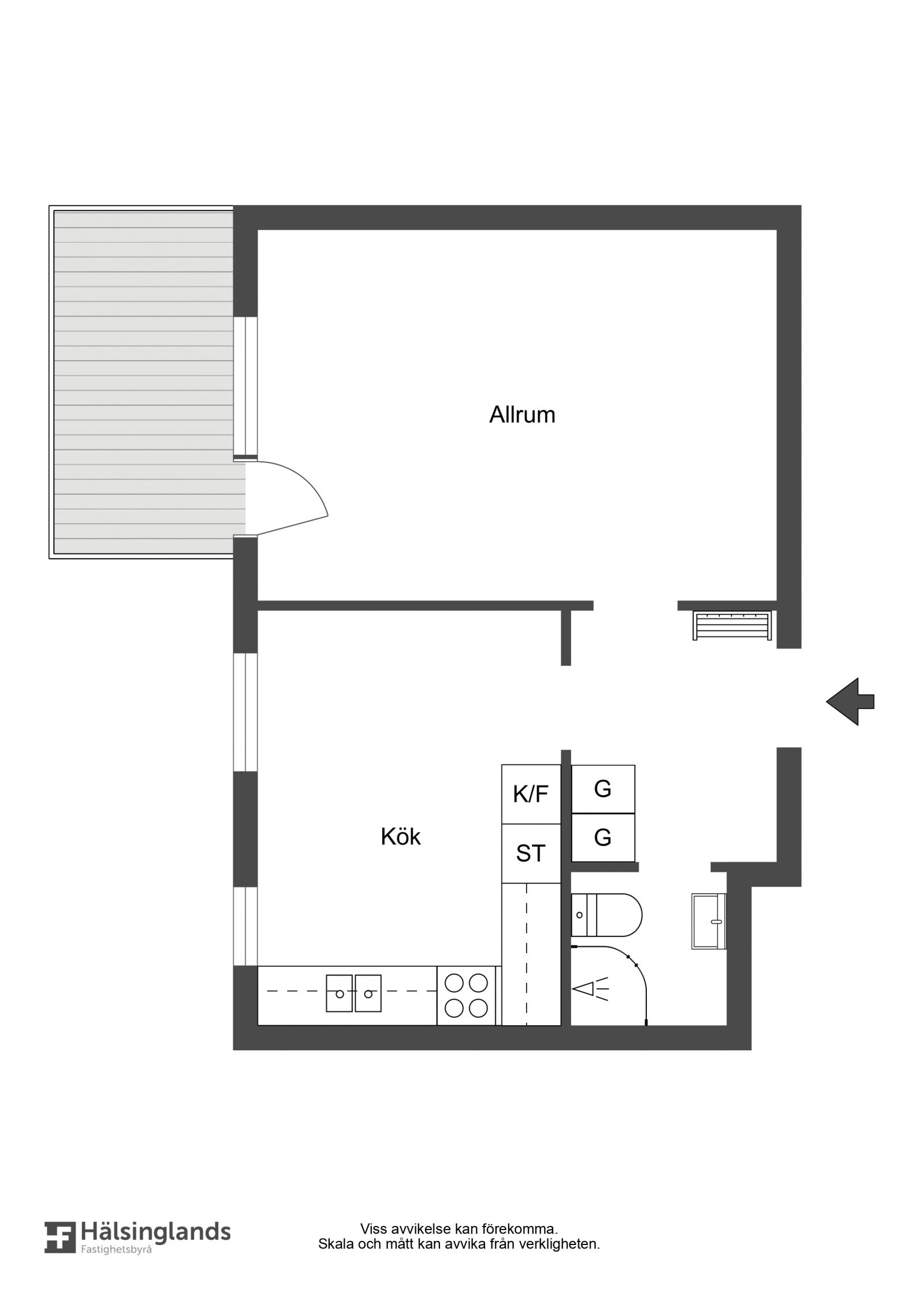 Floorplan letterhead - Djupegatan 39B - Våning 1 - 2D Floor Plan