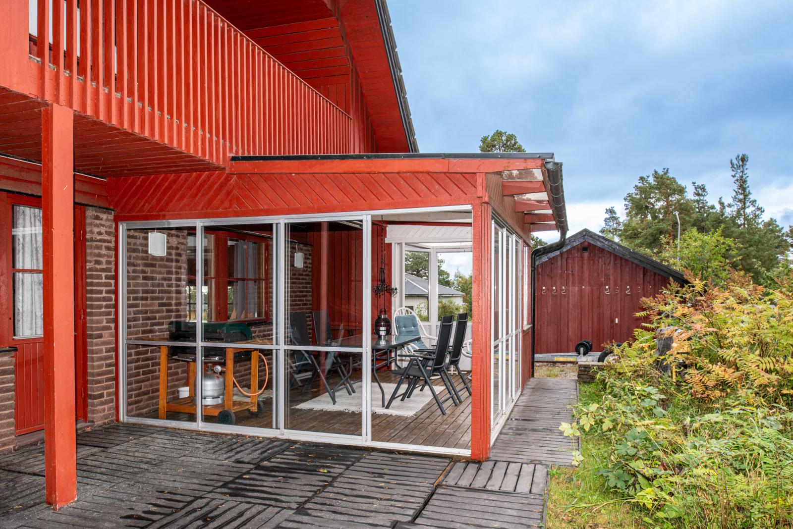 Inglasat uterum och veranda