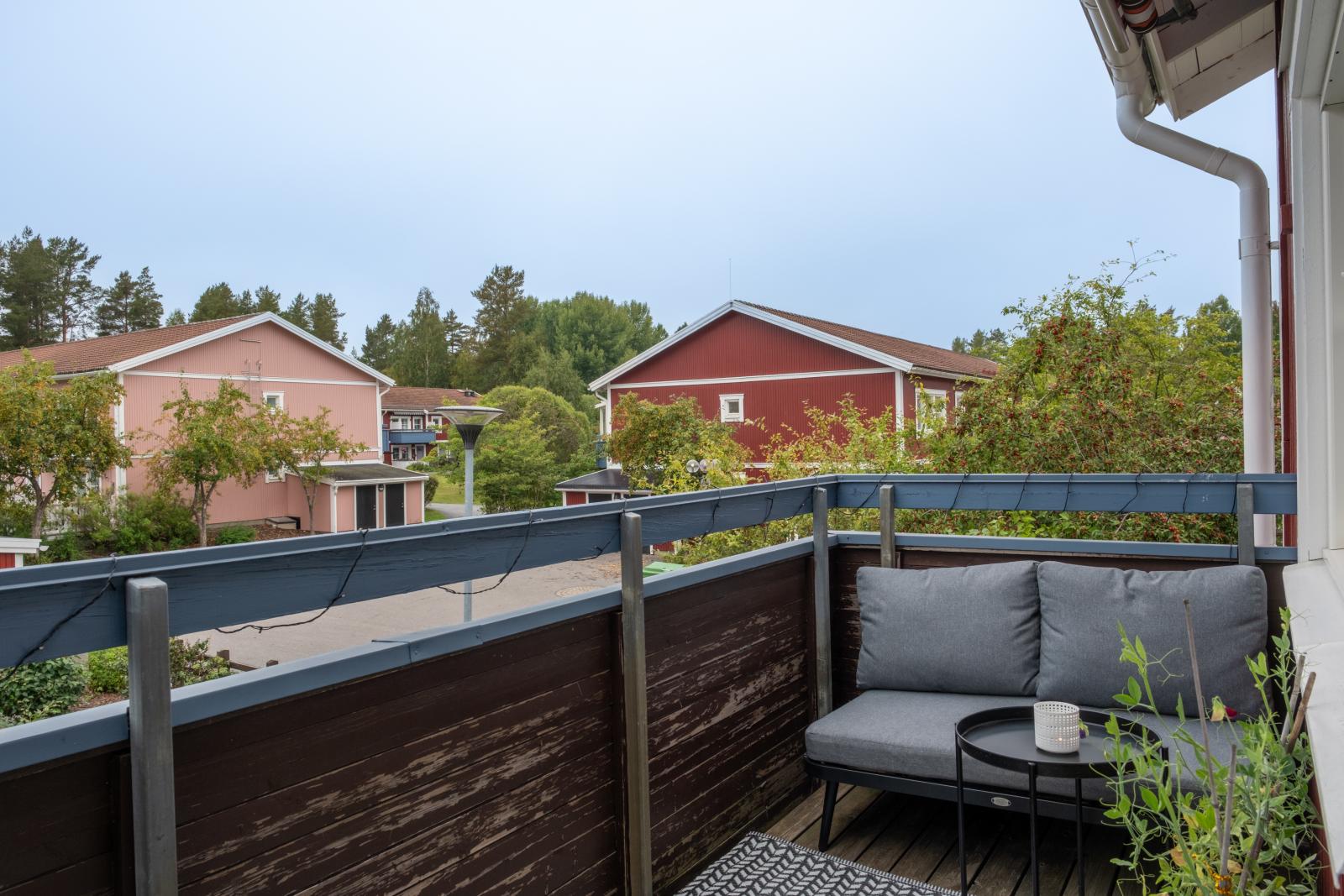 Balkong med soligt läge