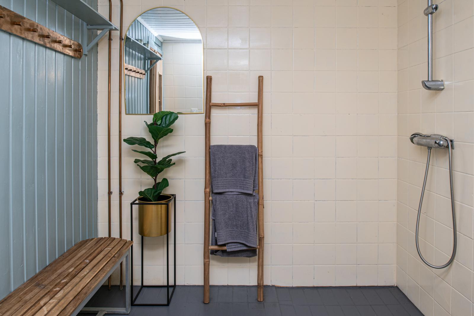 Duschrum i bottenplan