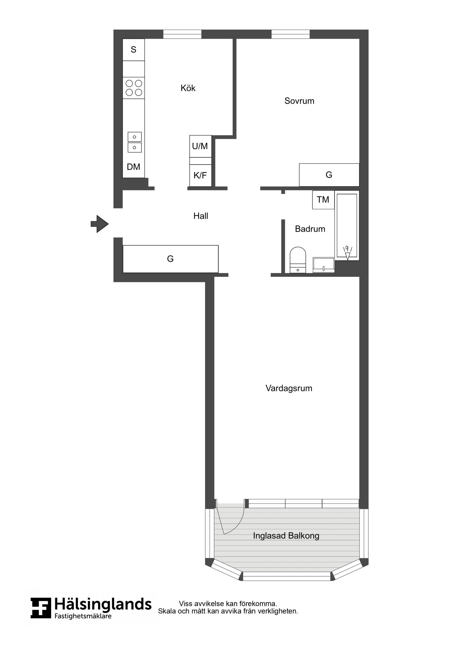 Tällegatan 4E - 2D - Våning 1 - Letterhead