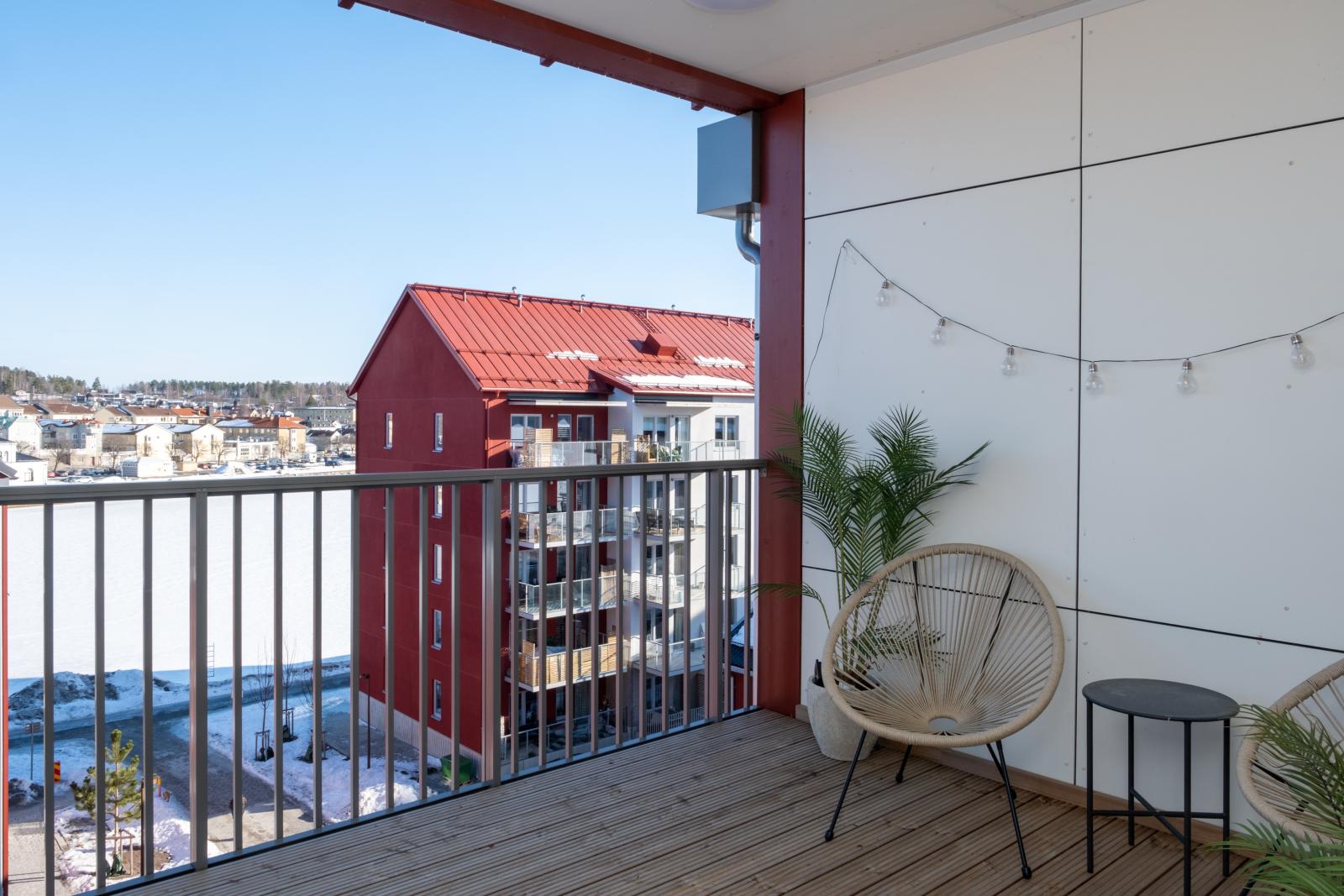 Uteplats i loftgång