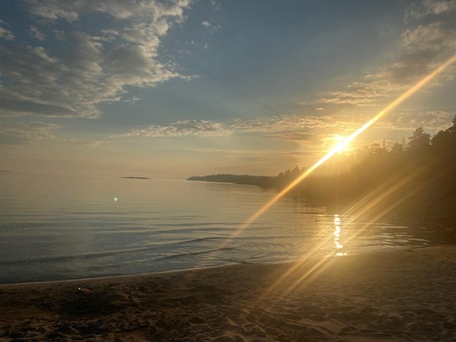 Solnedgång på Agön