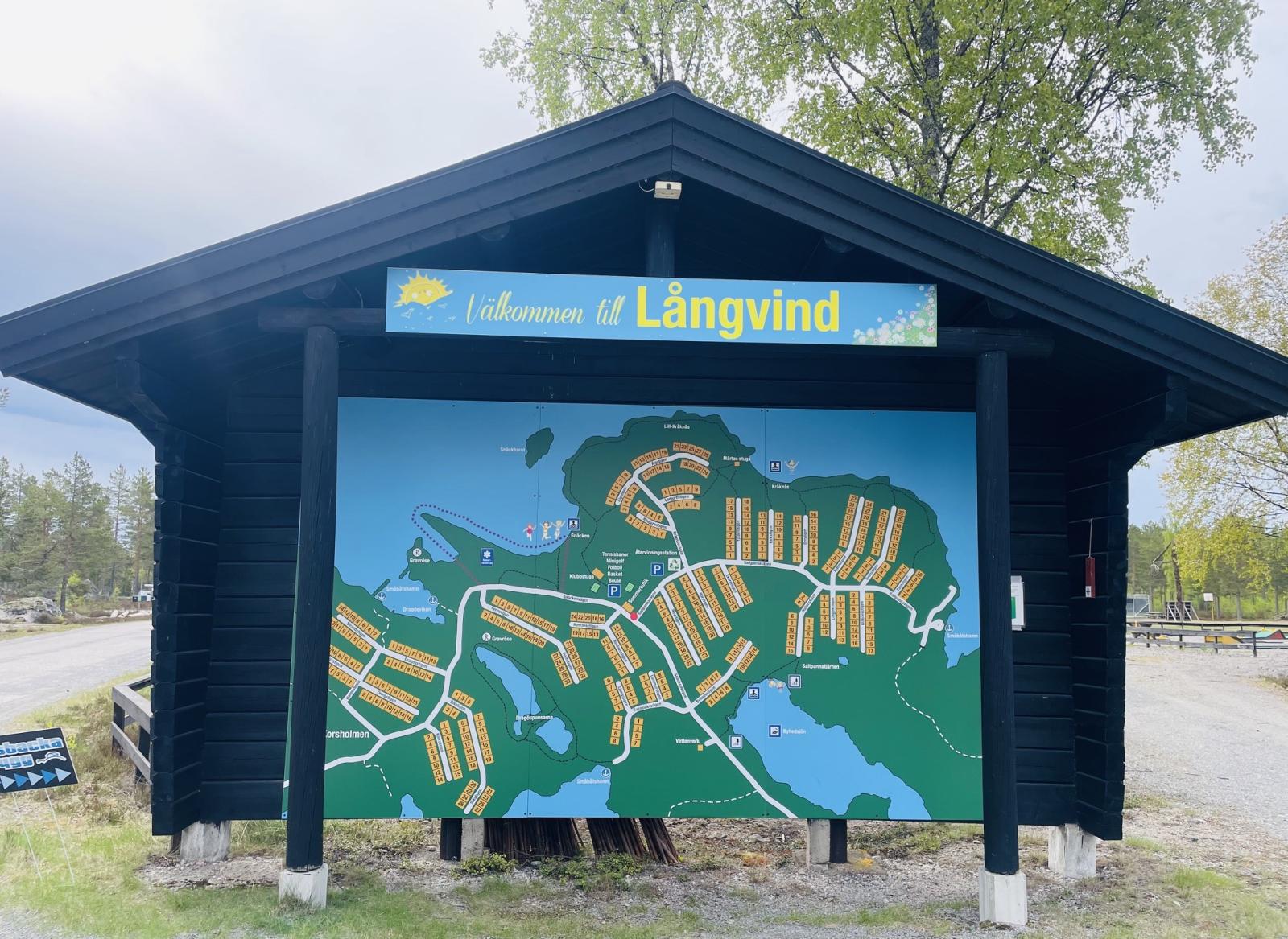 Områdeskarta över Långvind