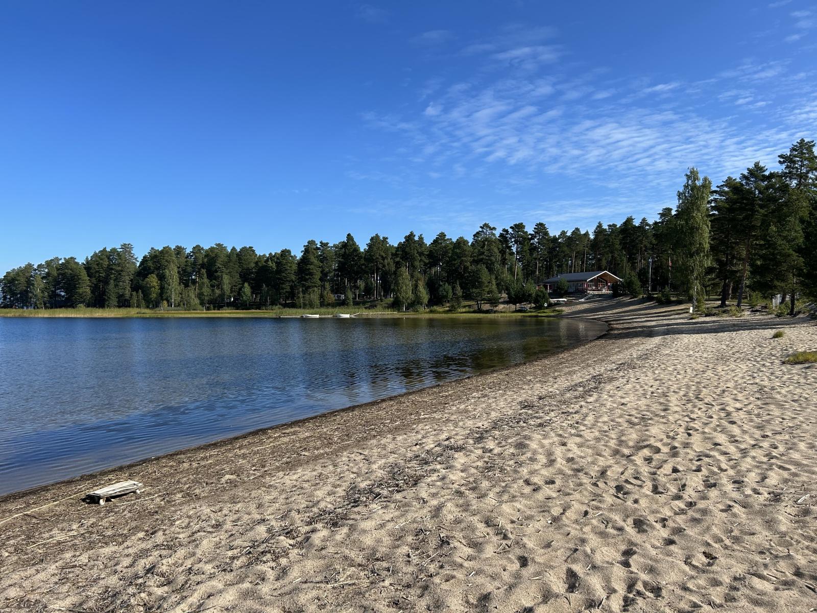 Badstranden i Blodmyra, badrocksavstånd