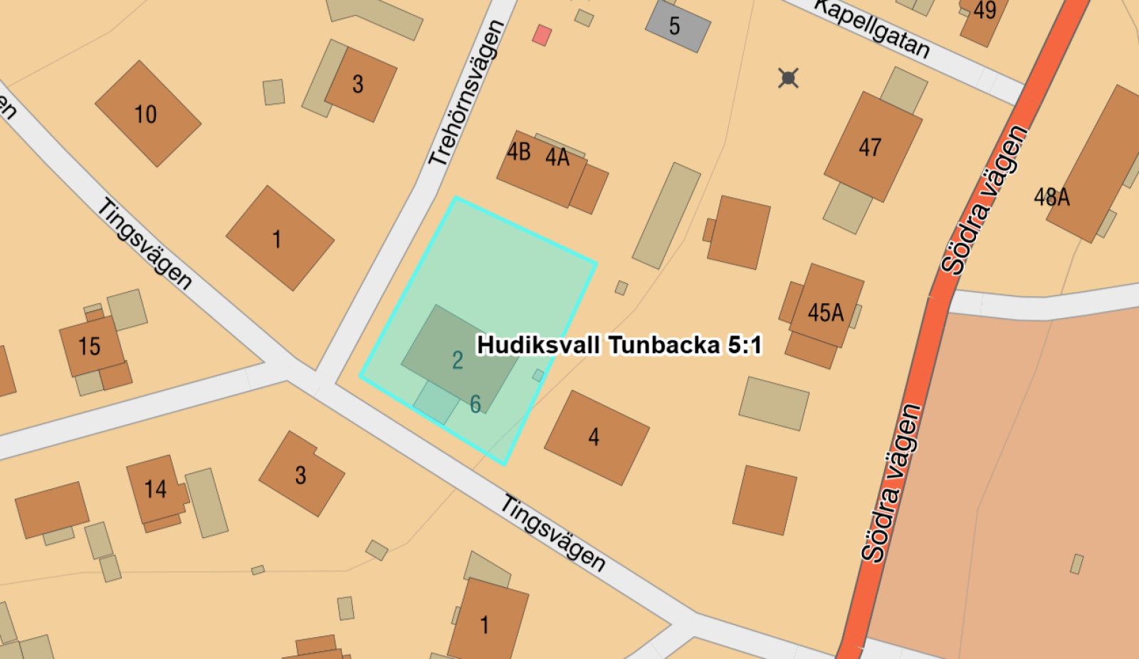 Tingsvägen 6 /Trehörnsvägen 2